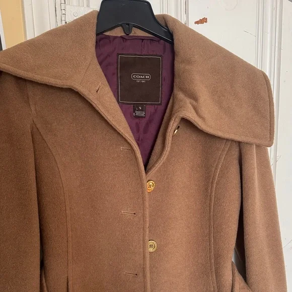Coach Tan Trench Coat with Belt - Picture 8 of 15